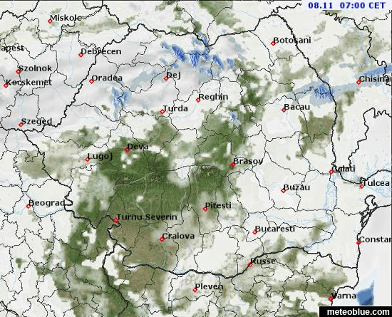 Prognoza meteo Romania 8 Noiembrie 2021 (Romania weather forecast)