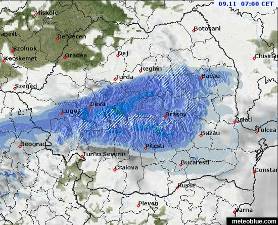 Prognoza meteo Romania 9 Noiembrie 2021 (Romania weather forecast)