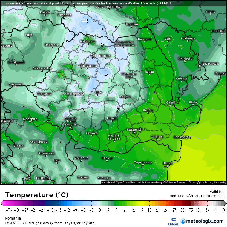 Prognoza meteo România  13 - 14 Noiembrie 2021 #România (România  forecast)
