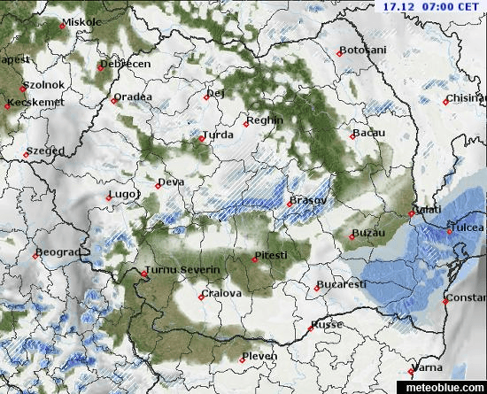 Prognoza meteo Romania 17 Decembrie 2021 (Romania weather forecast)