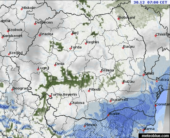 Prognoza meteo Romania 30 Decembrie 2021 (Romania weather forecast)