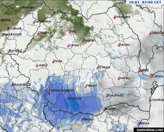 Prognoza meteo Romania 10 Ianuarie 2022 (Romania weather forecast)