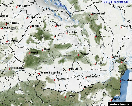 Prognoza meteo Romania 3 Ianuarie 2022 (Romania weather forecast)