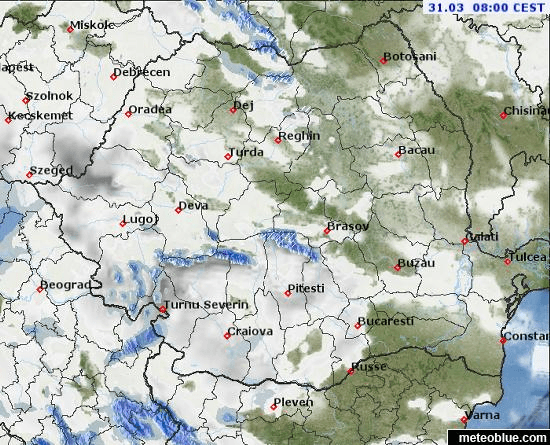 Prognoza meteo Romania 31 Martie 2022 (Romania weather forecast)