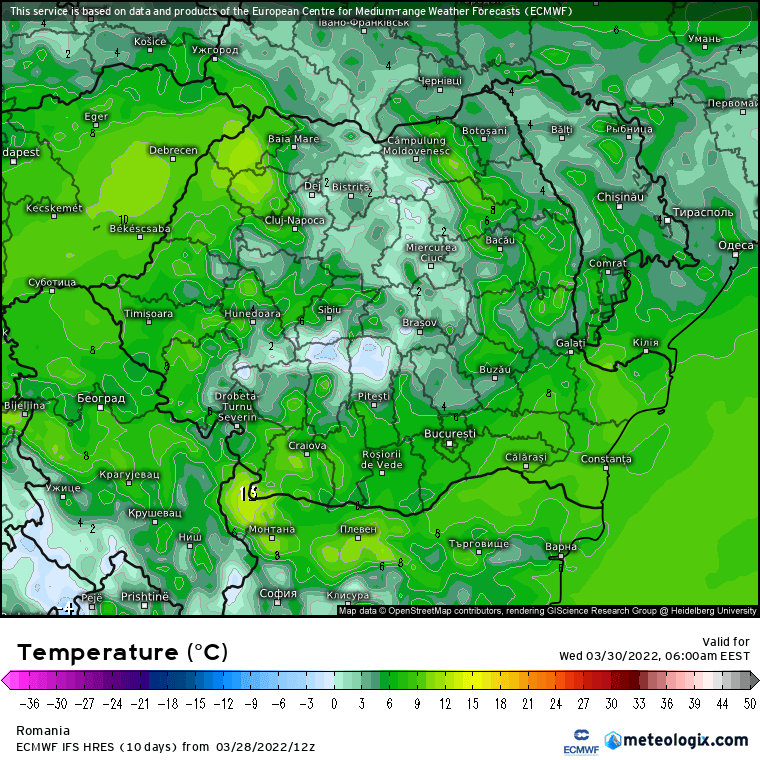 Prognoza meteo Romania 29 Martie 2022 (Romania weather forecast)