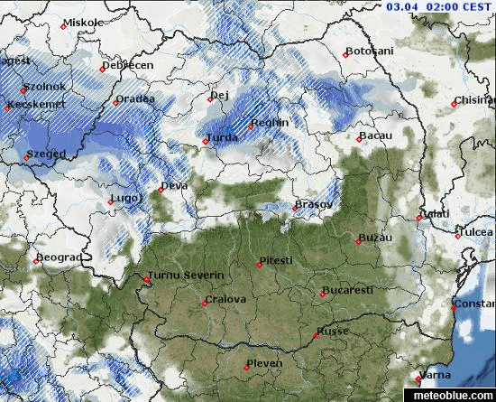 Prognoza meteo Romania 3 - 4 Aprilie 2022 #Romania #vremea