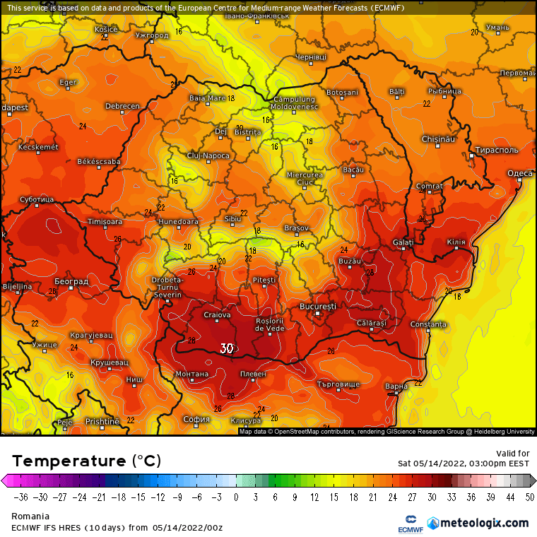 Prognoza meteo România  14 - 15 Mai 2022 #România (România  forecast)