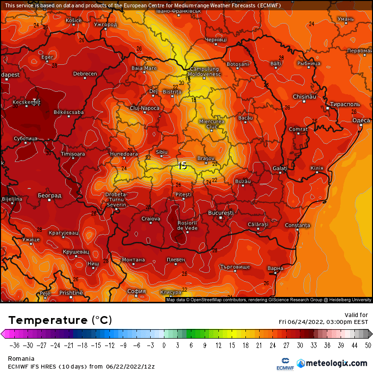Prognoza meteo Romania 23 Iunie 2022 (Romania weather forecast)