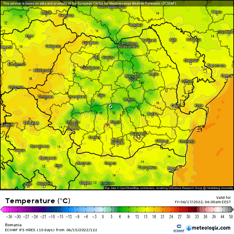 Prognoza meteo Romania 16 Iunie 2022 (Romania weather forecast)