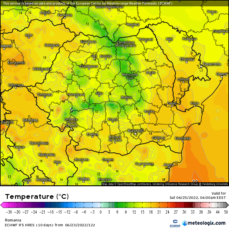 Prognoza meteo Romania 24 Iunie 2022 (Romania weather forecast)