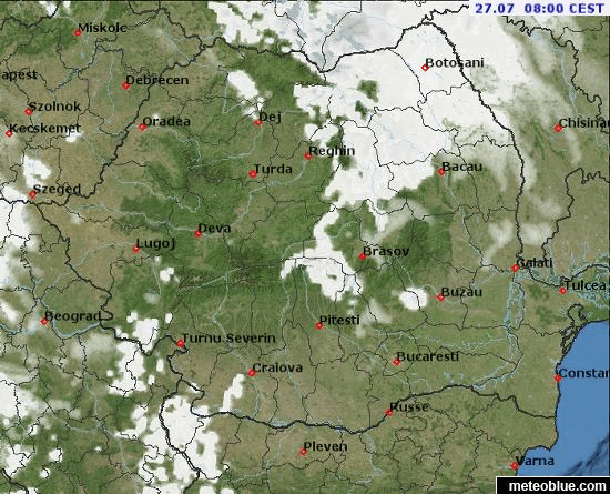 Prognoza meteo Romania 27 Iulie 2022 (Romania weather forecast)