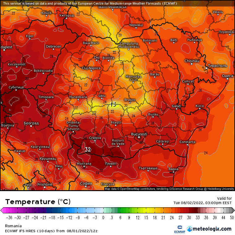 Prognoza meteo Romania 2 August 2022 (Romania weather forecast)