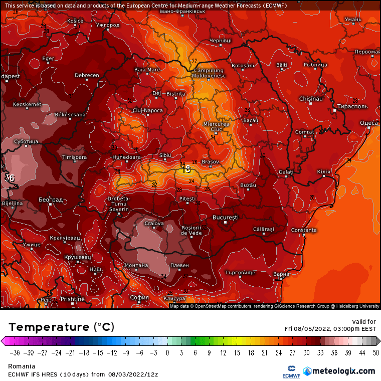 Prognoza meteo Romania 4 August 2022 (Romania weather forecast)