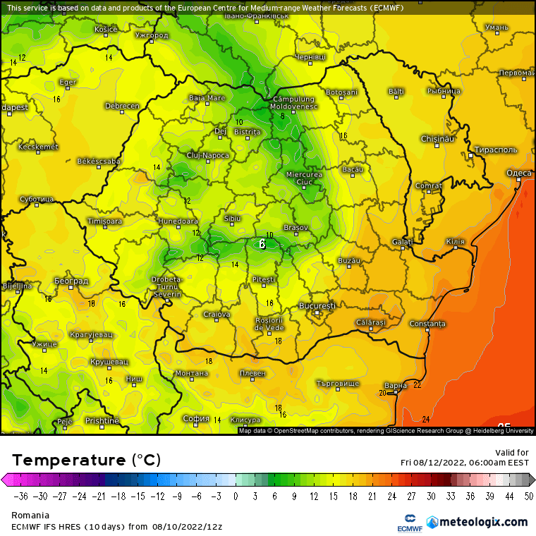 Prognoza meteo Romania 11 August 2022 (Romania weather forecast)