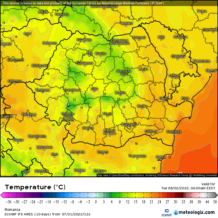 Prognoza meteo Romania 1 August 2022 (Romania weather forecast)