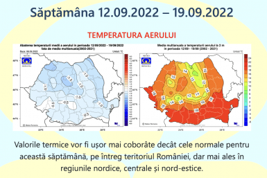 Prognoza meteo Romania  12 Septembrie – 10 Octombrie 2022 #toamnă