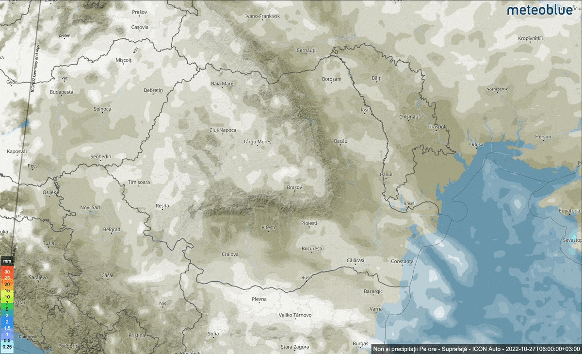 Prognoza meteo Romania 27 Octombrie 2022 (Romania weather forecast)