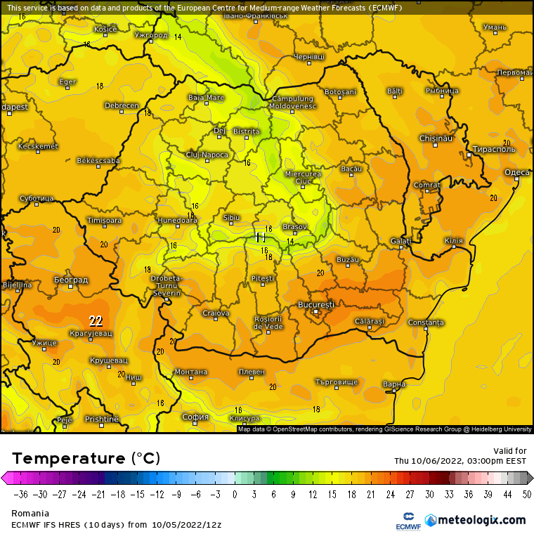 Prognoza meteo Romania 6 Octombrie 2022 (Romania weather forecast)