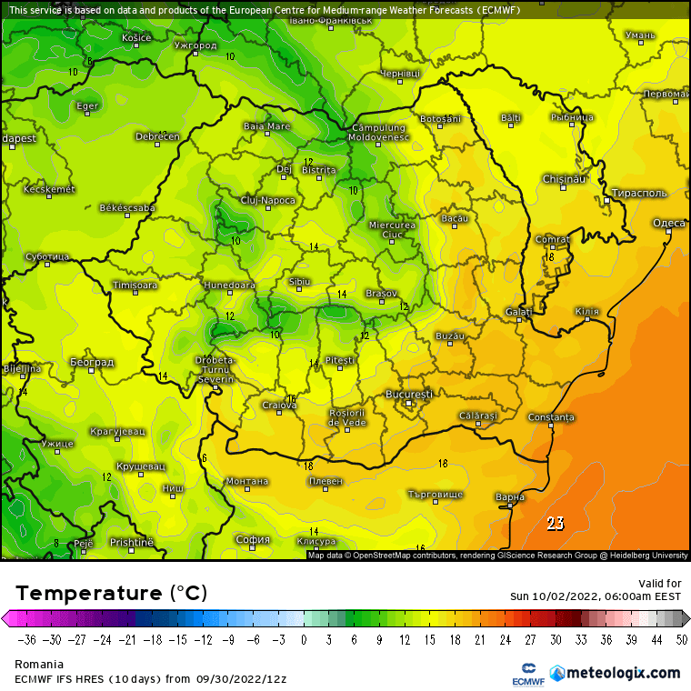 Prognoza meteo România  1 - 2 Octombrie 2022 #România (România  forecast)