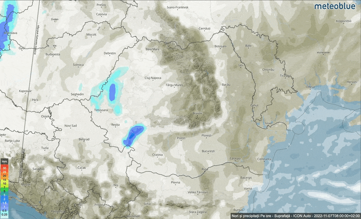 Prognoza meteo Romania 7 Noiembrie 2022 (Romania weather forecast)