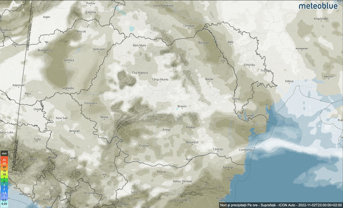 Prognoza meteo Romania 3 Noiembrie 2022 #Romania #vremea