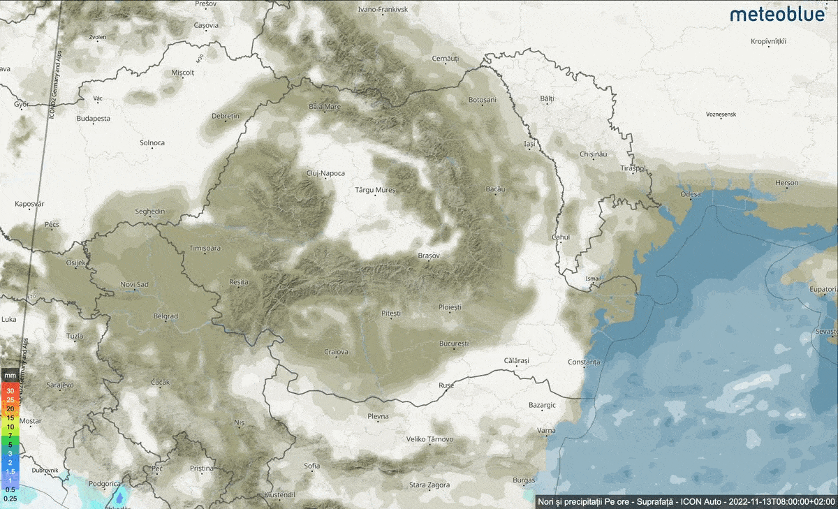 Prognoza meteo România  12 - 13 Noiembrie 2022 #România (România  forecast)