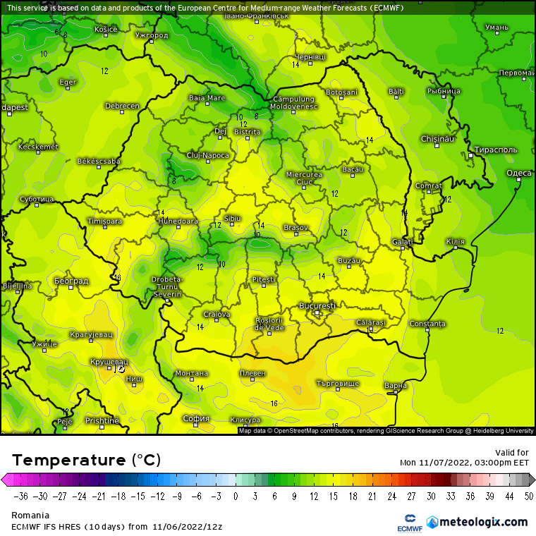 Prognoza meteo Romania 7 Noiembrie 2022 (Romania weather forecast)
