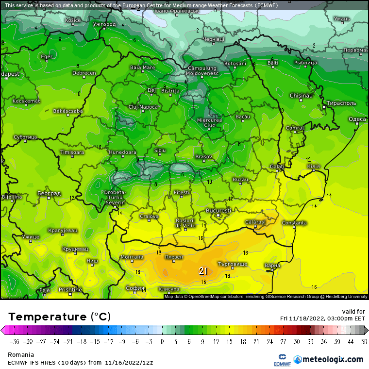 Prognoza meteo Romania 17 Noiembrie 2022 (Romania weather forecast)
