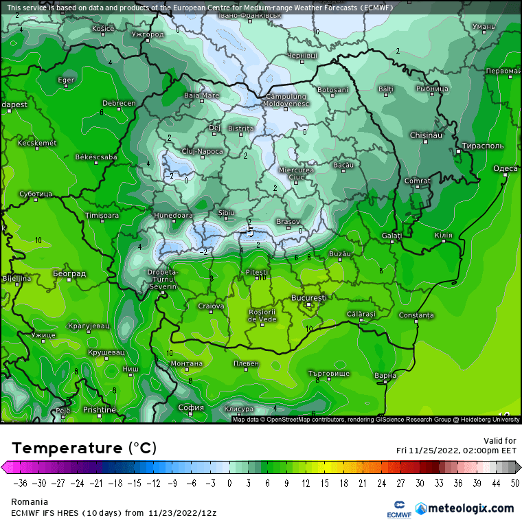 Prognoza meteo Romania 24 Noiembrie 2022 (Romania weather forecast)