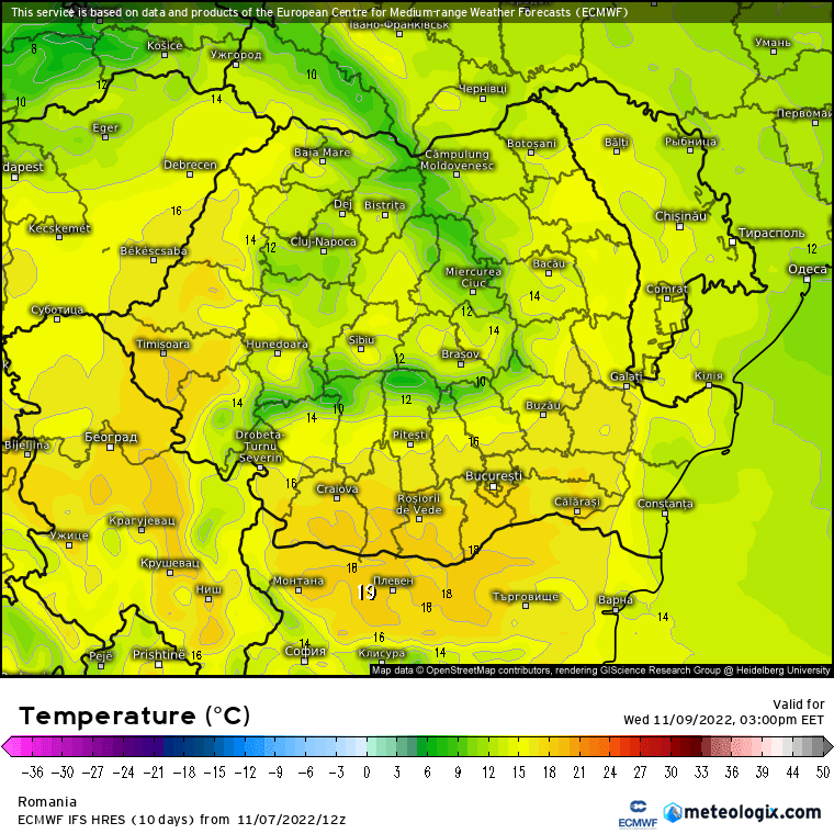 Prognoza meteo Romania 8 Noiembrie 2022 (Romania weather forecast)