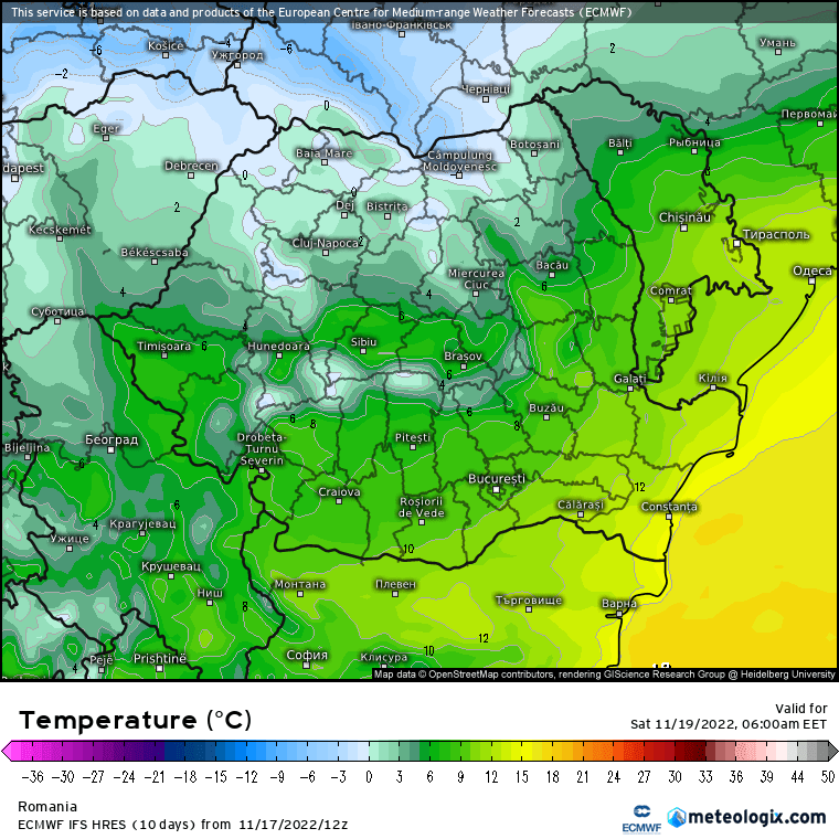 Prognoza meteo Romania 18 Noiembrie 2022 (Romania weather forecast)