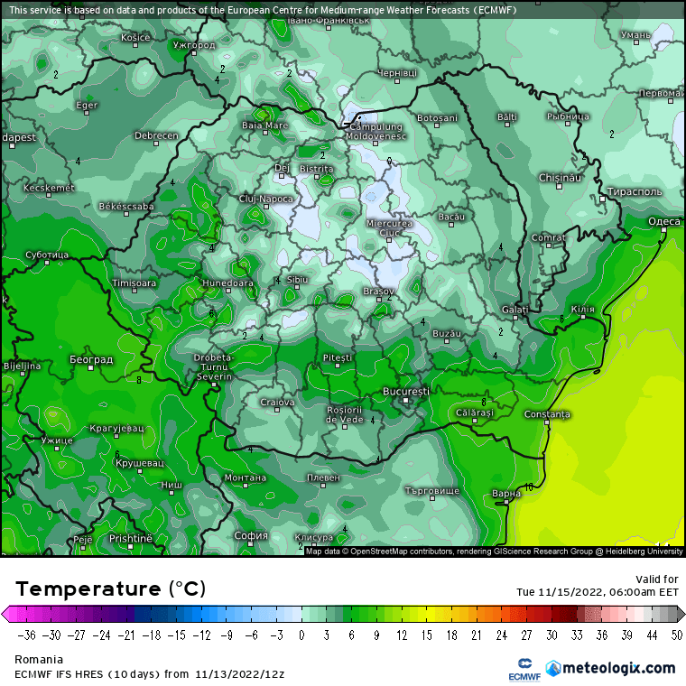 Prognoza meteo Romania 14 Noiembrie 2022 (Romania weather forecast)