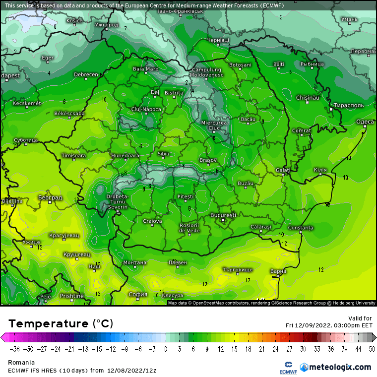 Prognoza meteo Romania 9 Decembrie 2022 (Romania weather forecast)