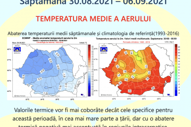 Prognoza meteo Romania 30 August – 27 Septembrie 2021 #toamnă
