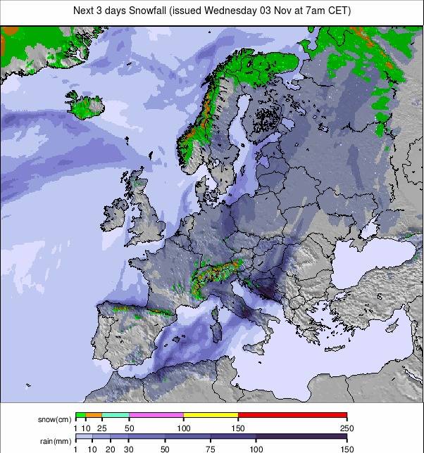 Precipitation maps Europe #rainfall (Precipitații în Europa)