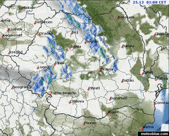 Prognoza meteo Romania 25 Decembrie 2021 #Romania #vremea
