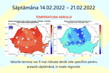 Prognoza meteo Romania  14 Februarie – 14 Martie 2022 #iarnă