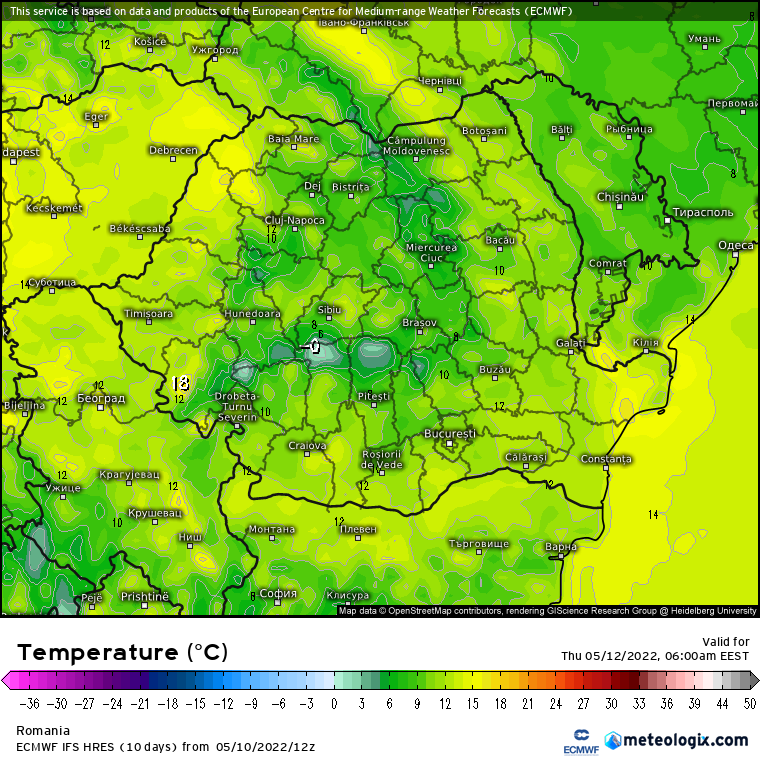 Prognoza meteo Romania 11 Mai 2022 (Romania weather forecast)
