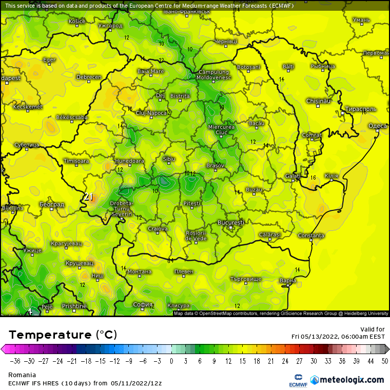 Prognoza meteo Romania 12 Mai 2022 (Romania weather forecast)