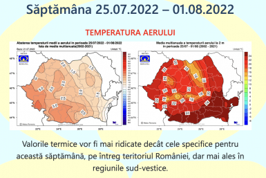 Prognoza meteo Romania  25 Iulie – 22 August 2022 #vară