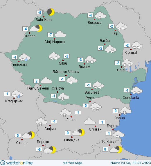 Prognoza meteo România  28 - 29 Ianuarie 2023 #România (România  forecast)