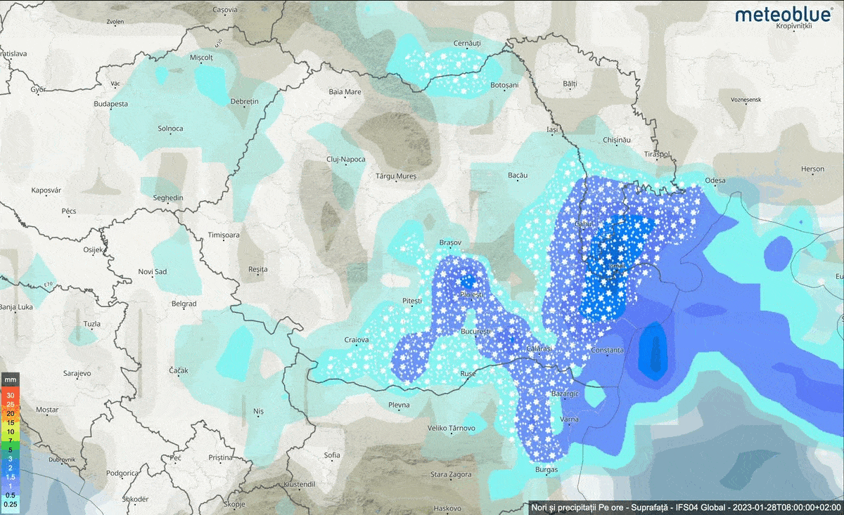 Prognoza meteo România  28 – 29 Ianuarie 2023 #România (România  forecast)
