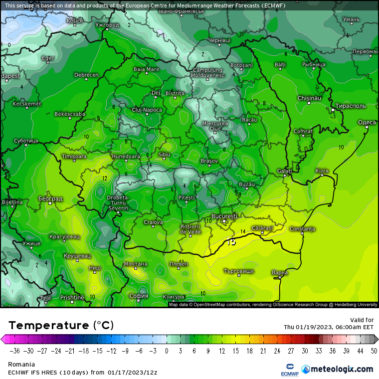 Prognoza meteo Romania 18 Ianuarie 2023 (Romania weather forecast)