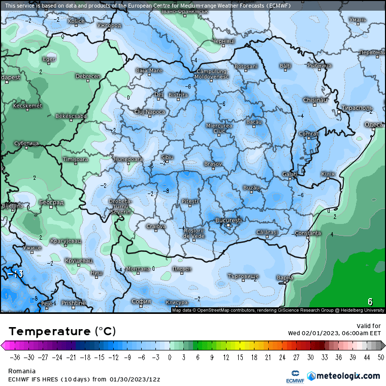 Prognoza meteo Romania 31 Ianuarie 2023 (Romania weather forecast)