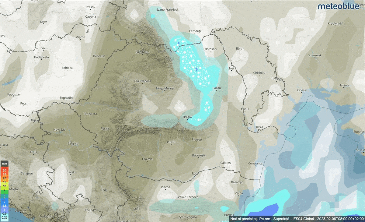 Prognoza meteo Romania 6 Februarie 2023 (Romania weather forecast)
