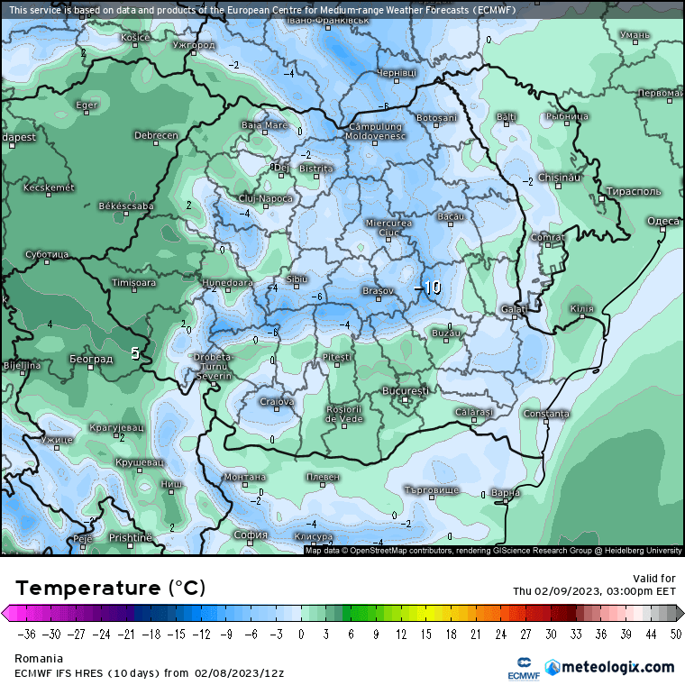 Prognoza meteo Romania 9 Februarie 2023 (Romania weather forecast)