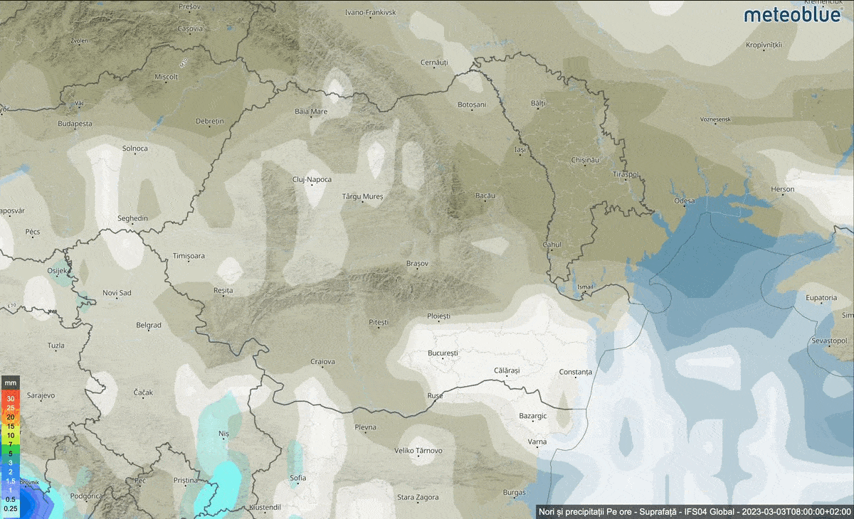 Prognoza meteo Romania 3 Martie 2023 (Romania weather forecast)