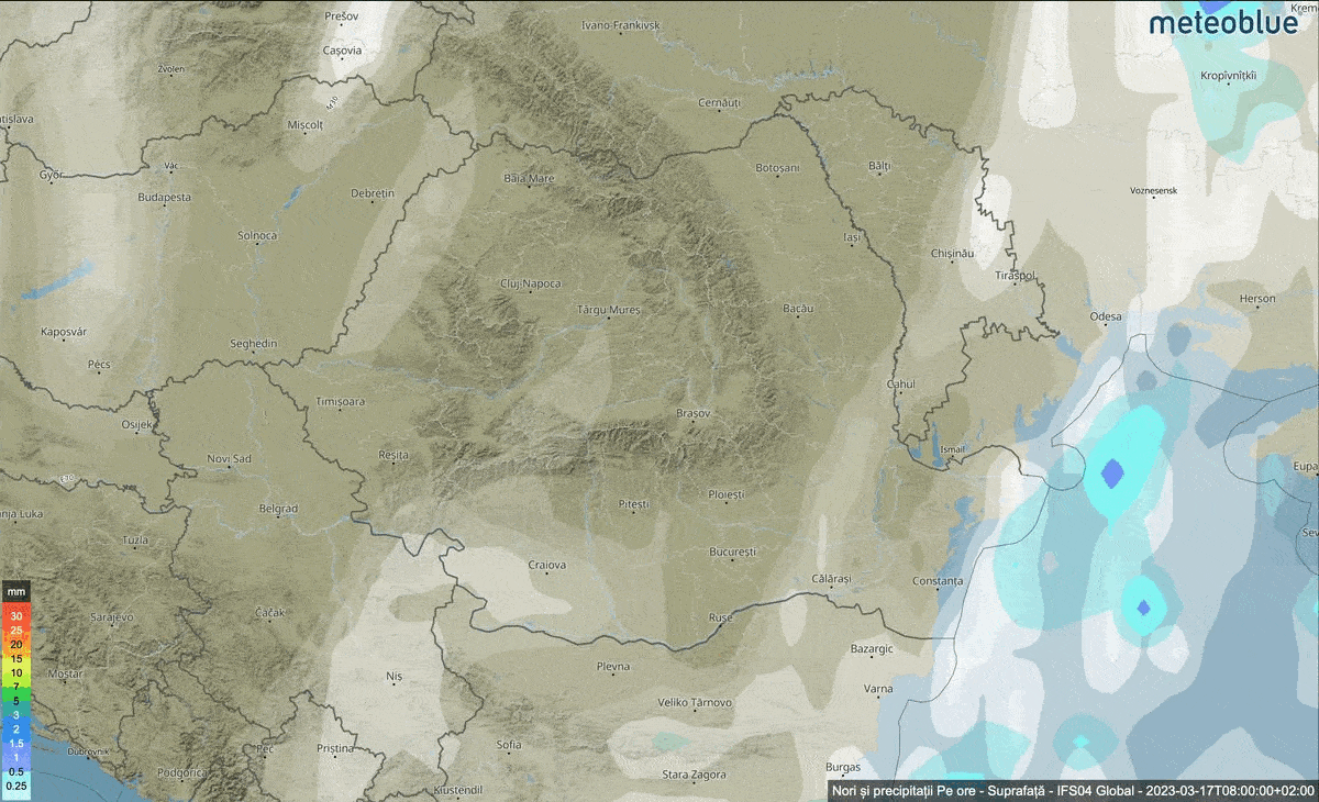 Prognoza meteo Romania 17 Martie 2023 (Romania weather forecast)