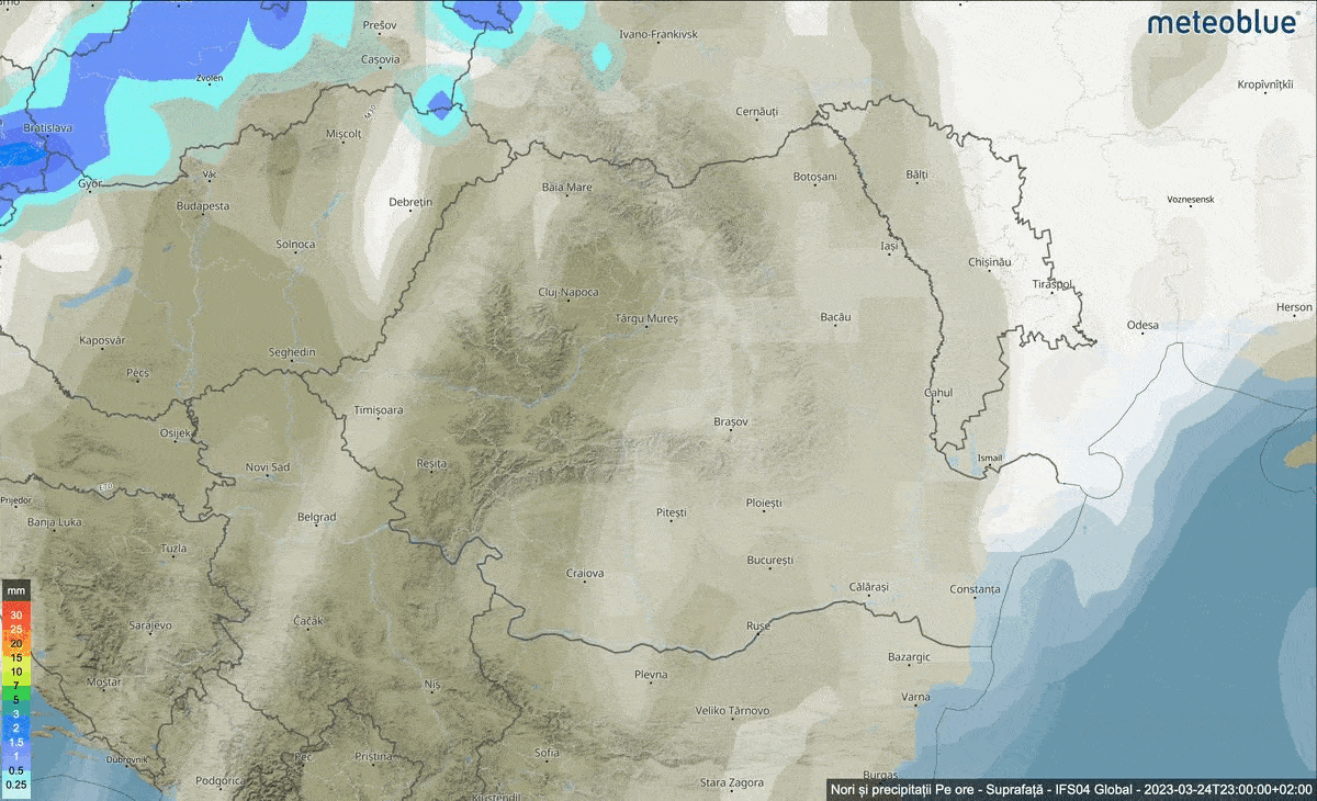 Prognoza meteo Romania 24 Martie 2023 (Romania weather forecast)