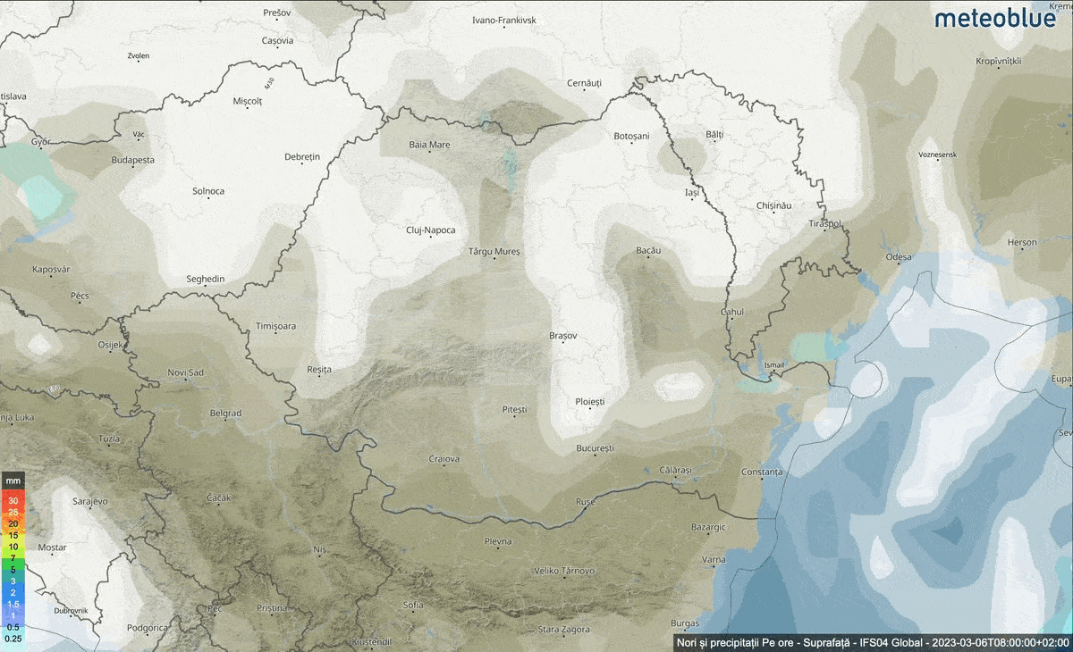 Prognoza meteo Romania 6 Martie 2023 (Romania weather forecast)